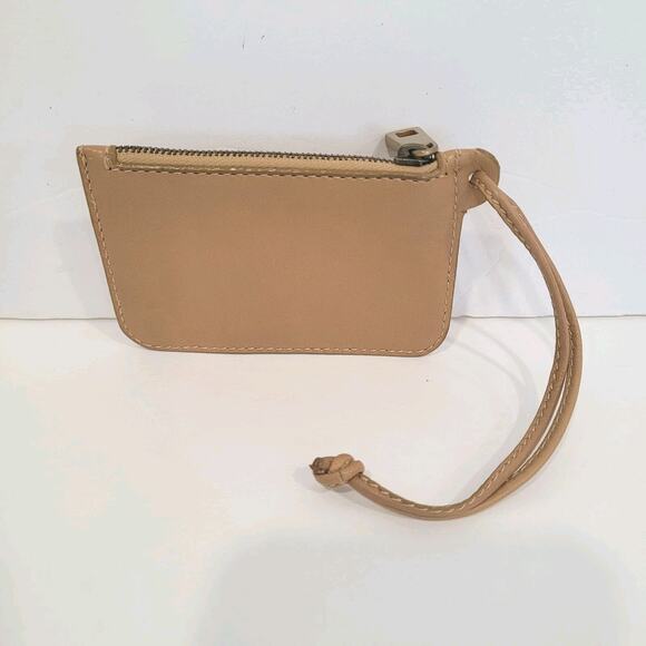 Auth Bally Brown Leather Mini Coin Case Small Wallet Pouch Zip 3x2 Strap Charm - Picture 2 of 9